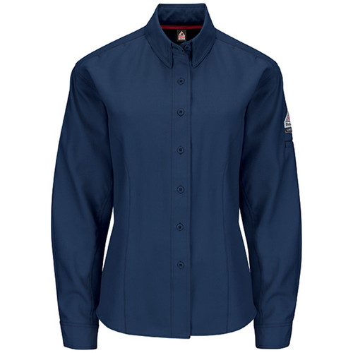 Flame Resistant iQ Series™ Endurance Women's Long Sleeve Shirt - Navy - 2X