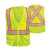 RAF VEA 505-SX-LM ANSI Class 2 5-Point Breakaway DOT X-Back High-Visibility Safety Vest, XL, 100% Polyester Mesh, Lime
