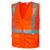 Class 2 High-Visibility Safety Vest, 3X, Polyester Mesh, Orange
