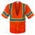Class 3 Economy High-Visibility Safety Vest, LG, Woven Polyester Mesh, Orange
