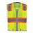 Class 2 Multi-Pocket High-Visibility Safety Vest, 4X, Polyester Mesh, Lime-RAF589-ET-LM-4X