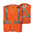 VEA VEA-521-SX ANSI Class 2 High-Visibility Safety Vest, XL, Polyester Mesh, Orange - RAF521-SX-OR-XL