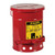 Justrite® 09100 Oily Waste Can, Steel, Red