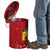 Justrite® 09100 Oily Waste Can, Steel, Red