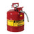 Justrite® AccuFlow™ 7250120 Type II Safety Can, 5 gal, Steel, Red