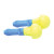 E-A-R™ Push-Ins™ 318-1000 Uncorded Disposable Earplugs, Regular, Polyurethane Foam, Blue/Yellow