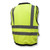 Class 2 Heavy Duty Surveyor Safety Vest with Zipper - Green, L