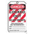 Accuform® MLT407PTP Safety Tag, DANGER LOCKED OUT Legend, 5-3/4 in H x 3-1/4 in W, RP-Plastic, White & Black/Red