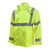 Flex Arc Jacket w/ tuck-away hood, Lime, Type R Class 3 Vented Nomex Mesh Back, Size 3X