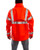 Eclipse Arc & Flash Fire Resistant Class 3 Jacket, Attached Hood In Collar, Orange, Xl