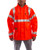 Eclipse Arc & Flash Fire Resistant Class 3 Jacket, Attached Hood In Collar, Orange, 3Xl