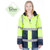 High-Visibility Ladies Jacket, Lime/Navy, Class 2, 2XL