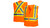 Safety Vest - Hi-Vis Orange Vest with Contrasting Reflective Tape - Size Medium