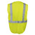 Ironwear® 1284-LZ-RD-CID ANSI Class 2 High-Visibility Safety Vest, 2XL, Polyester Mesh, Lime