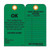 SVT Unrippable Vinyl Scaffold Status Tag with Grommet 6 x 3 in Black/Green OK 25PK