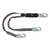 V-Series Stretch Twin-Leg Energy Absorbing Lanyard, 6',36C Small Snaphooks