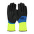 PIP 41-1415/M G-Tek Hi Vis Seamless Knit PolyKor Blended Glove with Acrylic Liner and Double Dipped Nitrile Coated Foam Grip on Full Hand Medium