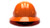 SL Series Full Brim Hard Hat - Orange-Full Brim 6 Pt Ratchet Suspension