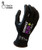 18 Gauge, ExtraFlex Plus® Black Engineered Liner With Black PU Palm Coating, Thumb Croth Reinforcement, Touch Screen, ANSI 4, M