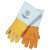 Tillman® Medium 14" Gold And Pearl Premium Elkskin Cotton/Foam Lined Stick Welders Gloves With Kevlar® Thread Locking Stitch