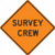 Accuform FRK220DP 36" x 36" DG High Prism Rigid Construction Sign with Legend: "Survey Crew"