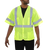 533-ET-LM Economy Safety Vest: Hi Vis Vest: Pocketed Zip Mesh: ANSI 3 - L