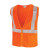 VEA® VEA-501-ST ANSI Class 2 High-Visibility Safety Vest, S, Polyester Mesh, Orange