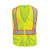 VEA® VEA-506-ST ANSI Class 2 High-Visibility Safety Vest, 2X, Polyester Mesh, Lime