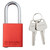 Standard Key Retaining Lockout Aluminum Padlock 1.5 Steel Shackle KD Red 1PK