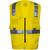 VIZABLE® Flame Resistant Deluxe Hi-Vis Zip Safety Vest, ANSI Class 2, Type R, Yellow, XL
