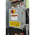 B30 Series Vinyl WARNING Header Labels 4in H x 6in W BK, Orange on WT 175/RL