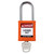 Standard Key Retaining Lockout Plastic Padlock 1.5in Steel Shackle KD Orange 1PK