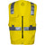 VIZABLE® Flame Resistant Deluxe Hi-Vis Zip Safety Vest, ANSI Class 2, Type R, Yellow, 3X