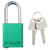 Standard Key Retaining Lockout Aluminum Padlock 1.5in Steel Shackle KD Green 1PK