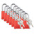 Standard Key Retaining Lockout Aluminum Padlock 1.5 Steel Shackle KA Red 12PK