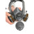 Moldex® Full Face Respirator, Dual Cartridge, Bayonet, W/Tear Away Lens Protector