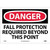 NMC™ D528PB Safety Sign, DANGER FALL PROTECTION REQUIRED Legend, 10 in H x 14 in W, Pressure Sensitive Vinyl, Red & Black/White