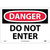 NMC™ D104AB Safety Sign, DANGER DO NOT ENTER Legend, 10 in H x 14 in W, Aluminum, Red & Black/White