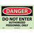 NMC™ GD200PB Safety Sign, DANGER DO NOT ENTER Legend, 10 in H x 14 in W, Pressure Sensitive Vinyl, Red & Black/White