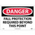 NMC™ D528RB Safety Sign, DANGER FALL PROTECTION REQUIRED Legend, 10 in H x 14 in W, Rigid Plastic, Red & Black/White