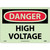 NMC™ GD49RB Glow-in-the-Dark Safety Sign, DANGER HIGH VOLTAGE Legend, 10 in H x 14 in W, Rigid Plastic, Red & Black/Yellow