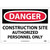 NMC™ D247AB Safety Sign, DANGER CONSTRUCTION SITE Legend, 10 in H x 14 in W, Aluminum, Red & Black/White