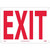NMC™ M24AB Safety Sign, EXIT Legend, 10 in H x 14 in W, Aluminum, Red/White