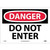 NMC™ D104PB Safety Sign, DANGER DO NOT ENTER Legend, 10 in H x 14 in W, Pressure Sensitive Vinyl, Red & Black/White
