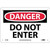 NMC™ D104R Safety Sign, DANGER DO NOT ENTER Legend, 7 in H x 10 in W, Rigid Plastic, Red & Black/White