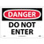 NMC™ D104RB Safety Sign, DANGER DO NOT ENTER Legend, 10 in H x 14 in W, Rigid Plastic, Red & Black/White
