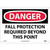 NMC™ D528AB Safety Sign, DANGER FALL PROTECTION REQUIRED Legend, 10 in H x 14 in W, Aluminum, Red & Black/White