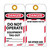 NMC™ LOTAG13 Grommet Lockout Tag, DANGER DO NOT OPERATE Legend, 6 in L x 3 in W, Unrippable Vinyl, Black/Red/White, 10/Pack