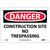 NMC™ D248R Safety Sign, DANGER CONSTRUCTION SITE Legend, 7 in H x 10 in W, Rigid Plastic, Red & Black/White