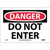 NMC™ D104P Safety Sign, DANGER DO NOT ENTER Legend, 7 in H x 10 in W, Pressure Sensitive Vinyl, Red & Black/White